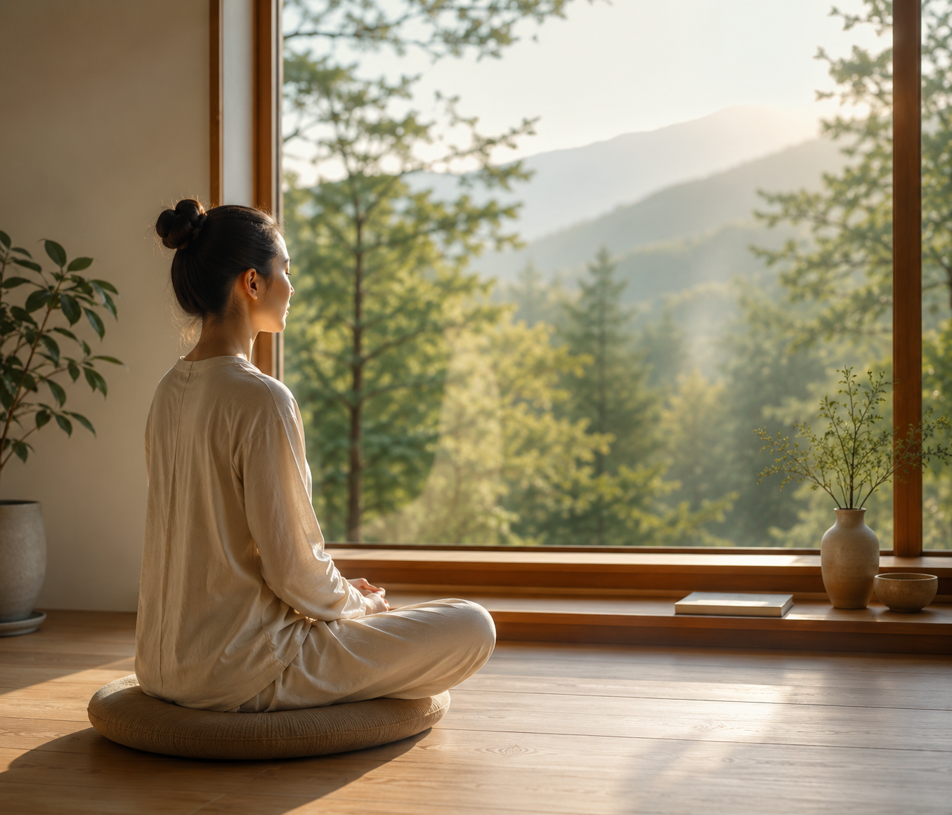 Meditation in ruhiger Atmosphäre